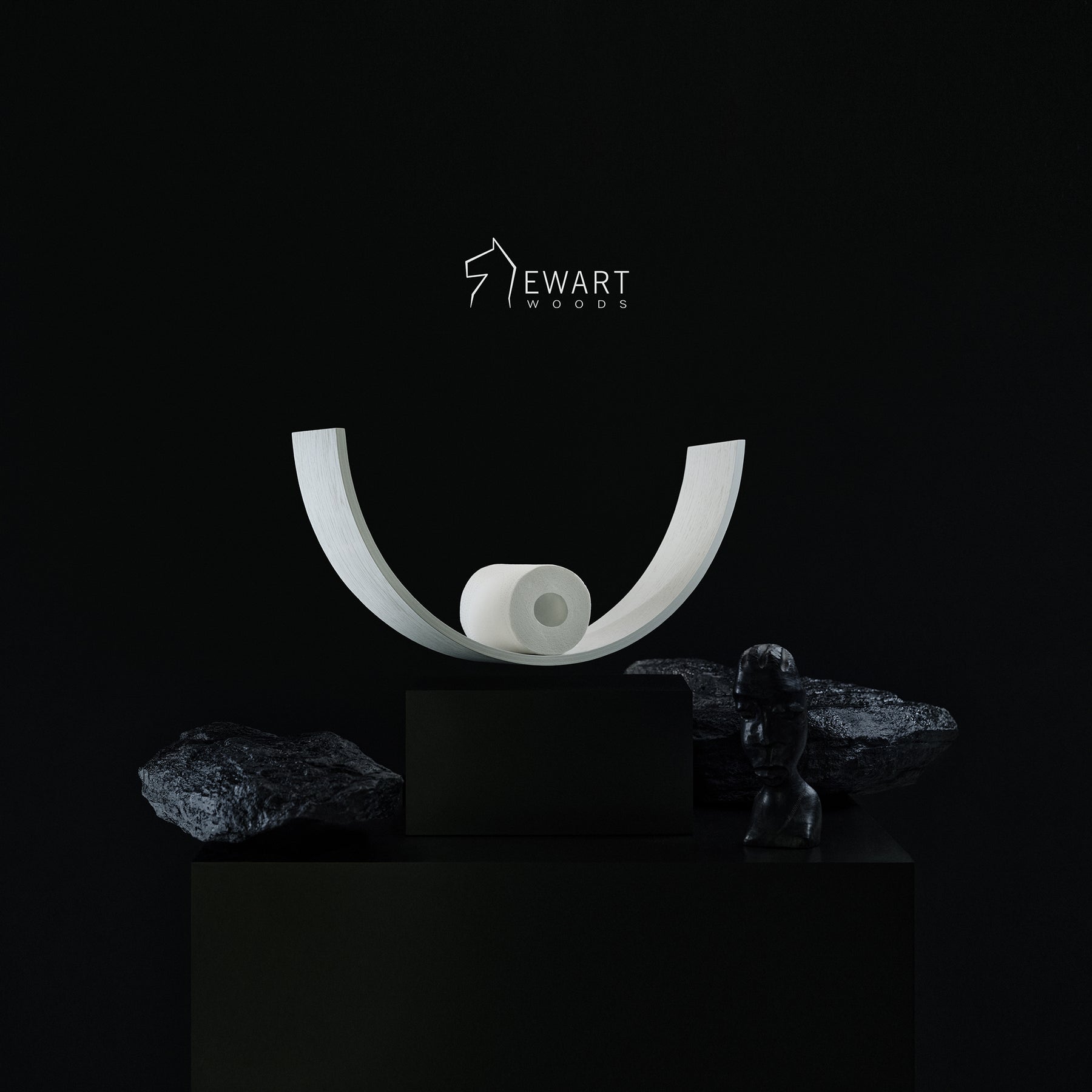 WhiteToilet Paper Holder - SMILE