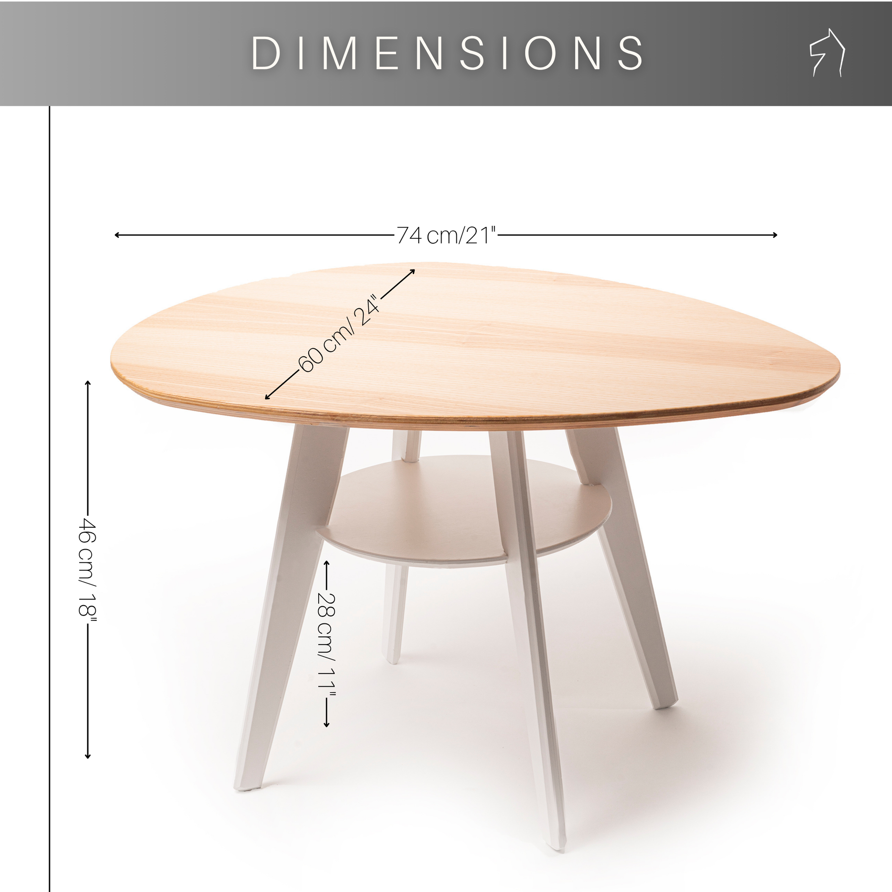 Small modern round coffee table dimensions