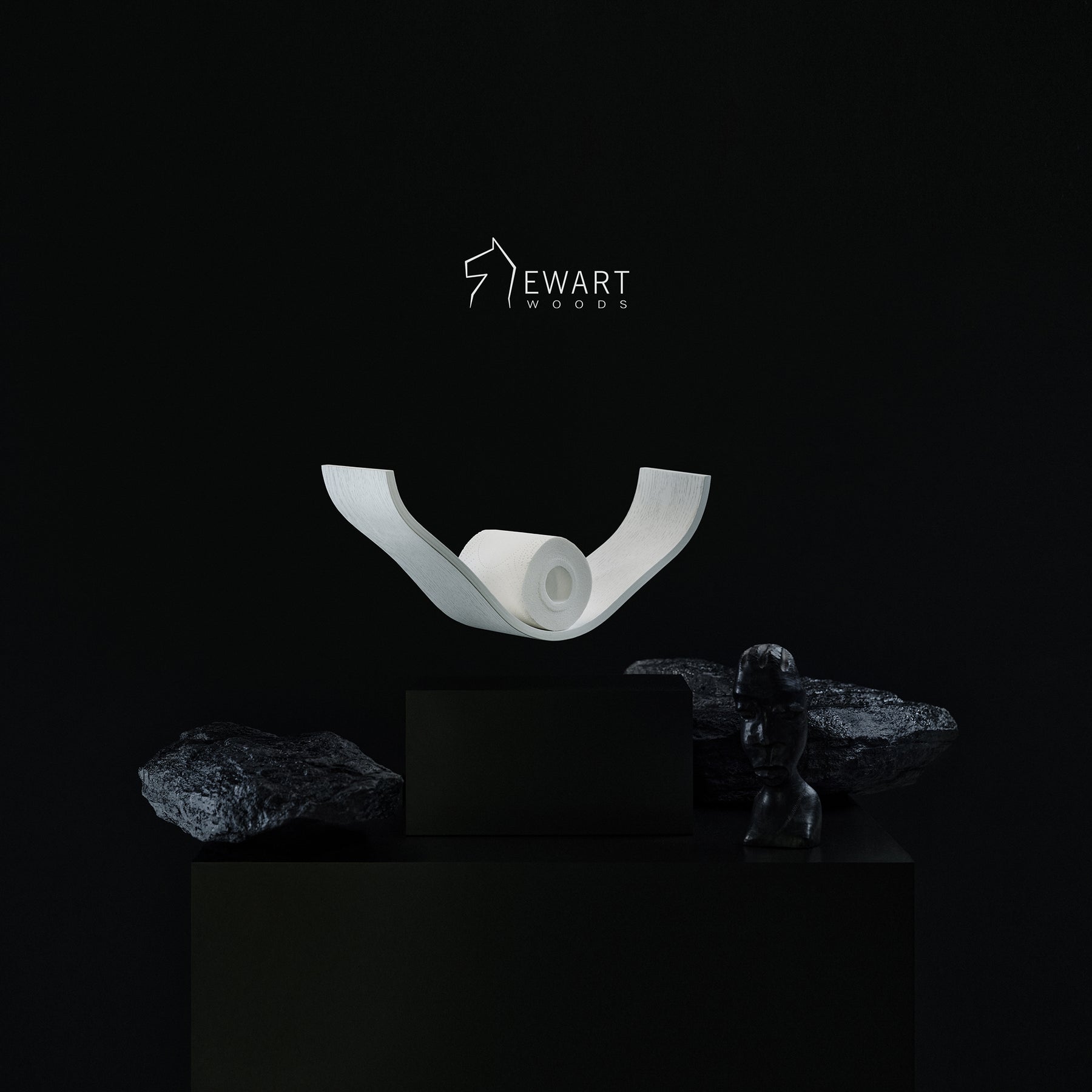 White Toilet Paper Holder - CLOUD