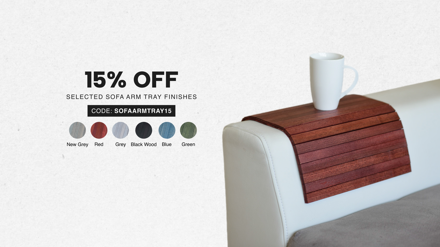 Wooden Sofa Arm Tray Discount Banner