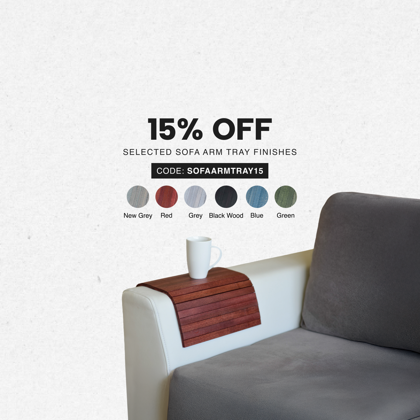Wooden Sofa Arm Tray Discount Banner Phone