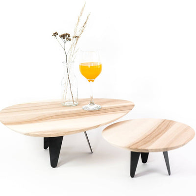 Wooden round cake stand rustic dessert display pedestal birch plywood