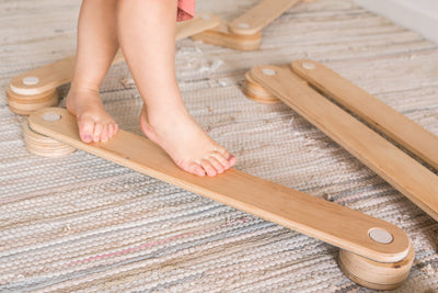 Children wooden balance beams - a great way for kid's development