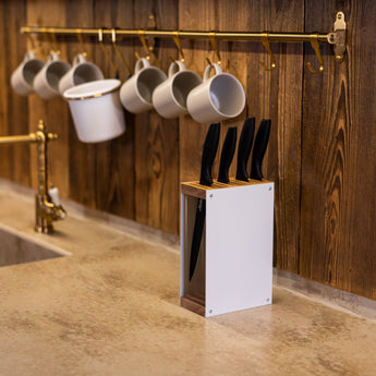 Knife block - a great addition to the kitchen interior