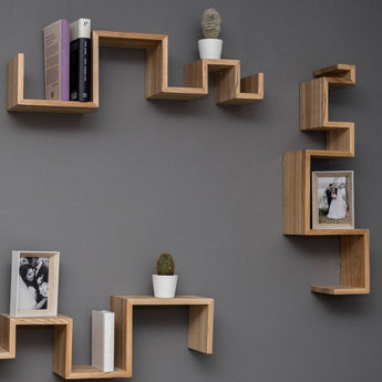Floating Wall Shelf Geometric Instruction