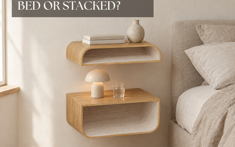 Floating Nightstand Set of 2: Beside the Bed or Stacked?