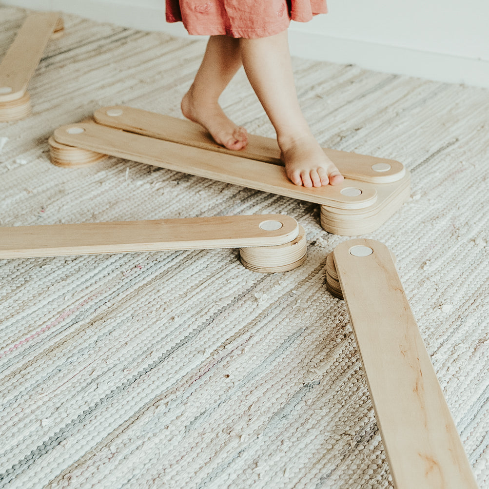 balance boards wooden with connectors