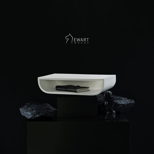 White Floating Nighstand Small