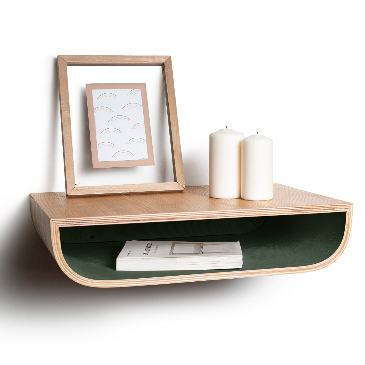 Floating Night Stand, Walnut Bedside Shelf Wall Mount – EWD