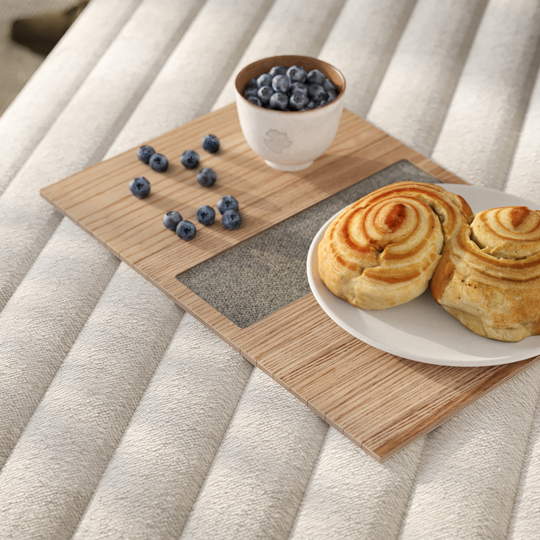 Plateau de bras de canapé (Jaune)