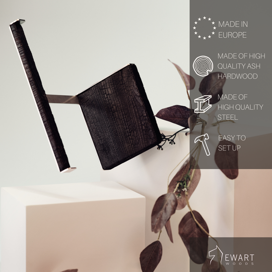 Toilet paper holder burned wood