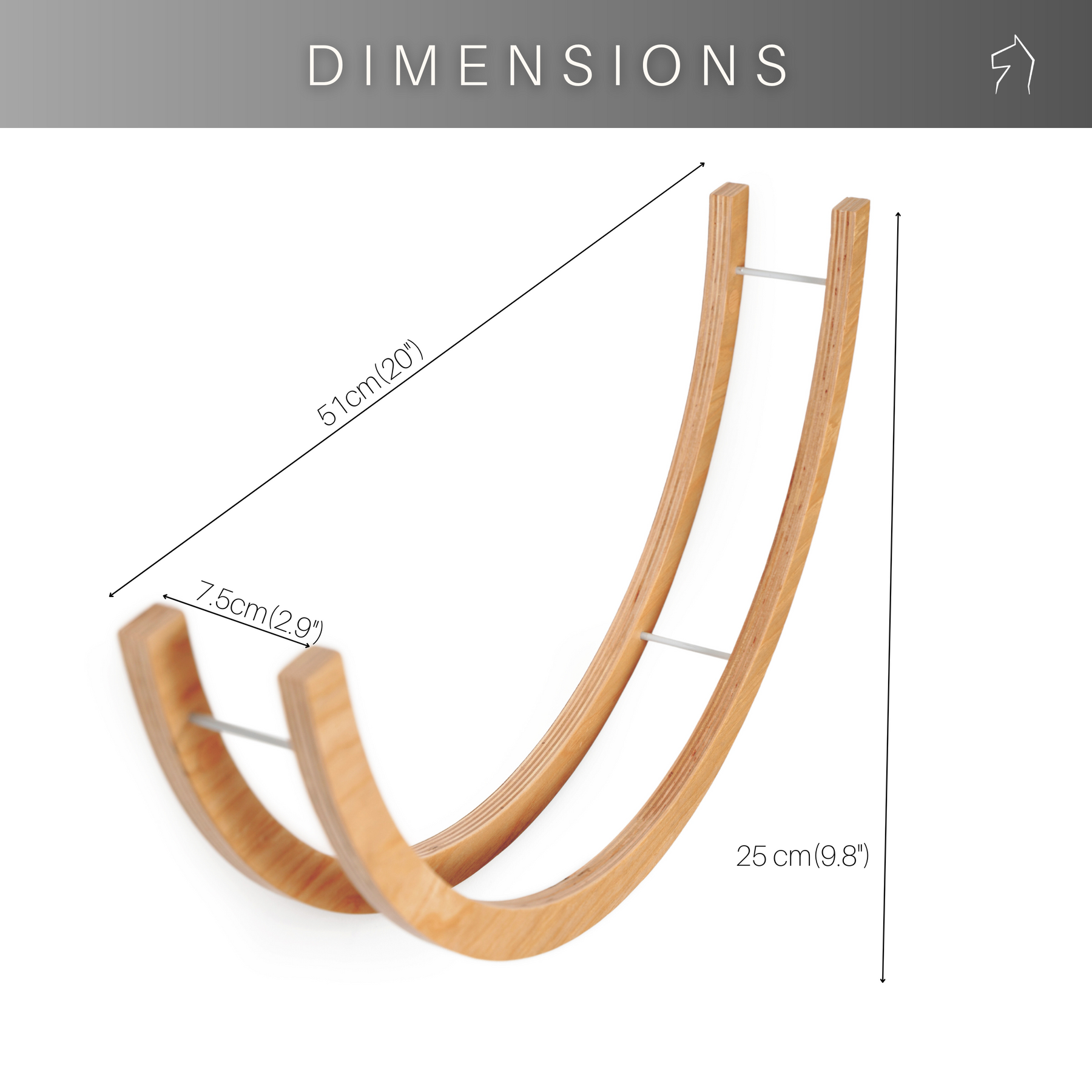 Dimensions for wooden half circle toilet paper holder