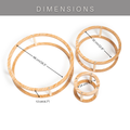 Wooden montessori ring set dimensions