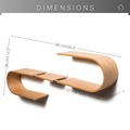 Adjustable wooden wave shaped floating shelf sculptural style with functionality dimensions
