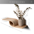Small unique design wooden shelf dimensions