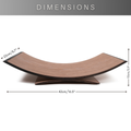 Curved wooden holder with dimensions labeled: 42 cm (16.5 inches) in length, 22 cm (8.7 inches) in width, and 10 cm (3.9 inches) in height.