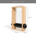 Dimensions of big wooden wine and glass holder
