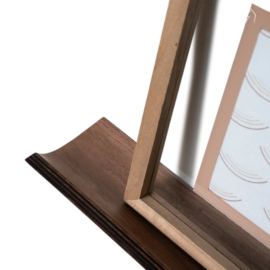 Picture ledge shelf space for picture frame 