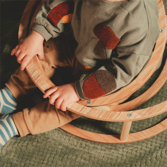 Montessori wooden rings set for children