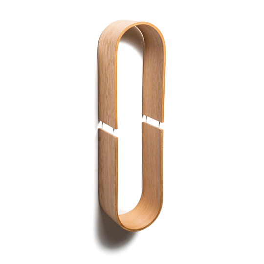 Wood shelf oval clear look