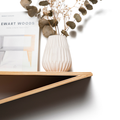 Fish form wooden floating shelf sharp edge design