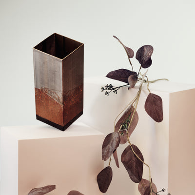 Kitchen utensil holder rusted steel industrial tableware organizer countertop