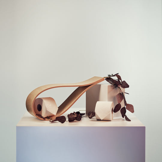 Wooden wall mounted toilet roll holder drop 