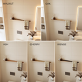 Wall mounted wood towel rack color variations