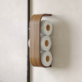 Walnut toilet paper holder thin design 
