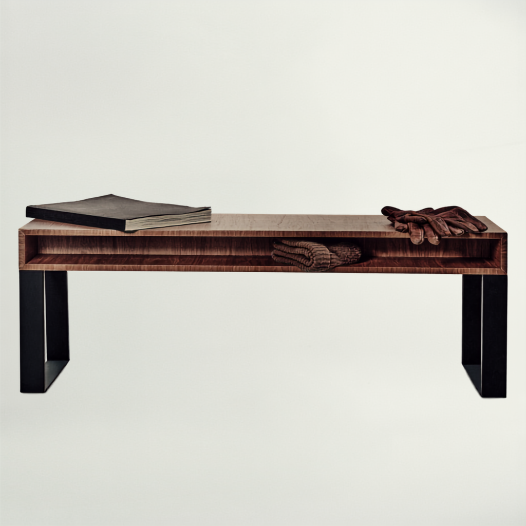 Walnut Shoe Storage Bench for Entryways – EWD