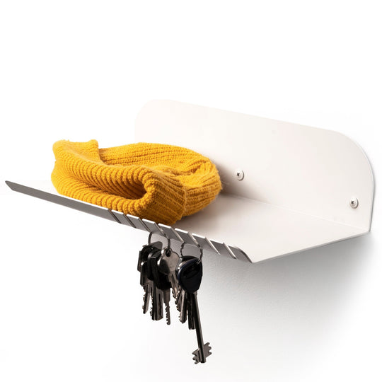 Wall mounted key holder shelf metal