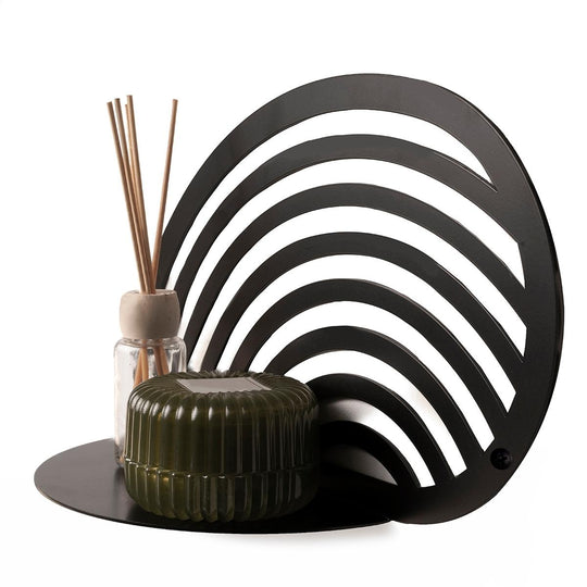 Wall floating plant shelf with spaces - EWART WOODS