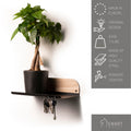 Wall mounted key holder shelf metal