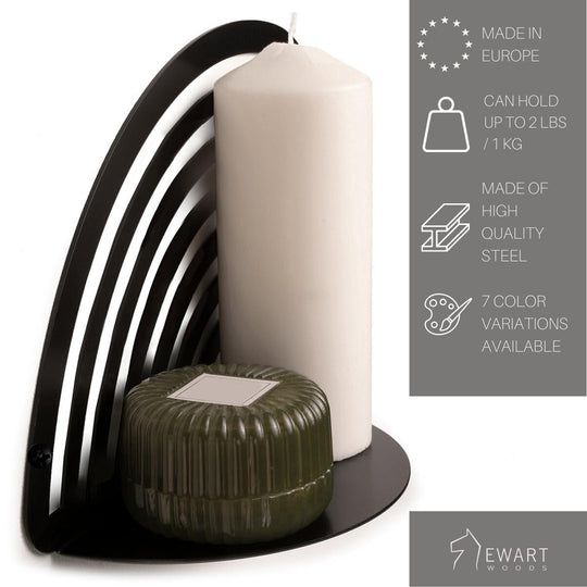 Wall floating plant shelf with spaces - EWART WOODS