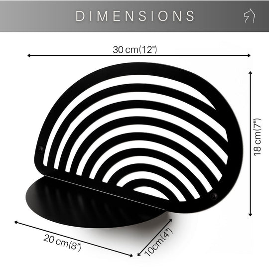 Wall floating plant shelf with spaces - EWART WOODS