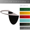 Wall-mounted planter available in White, Green, Yellow, Red, Blue, Black, and Untreated Metal finishes, featuring a sleek, minimalist design with a powder-coated finish.