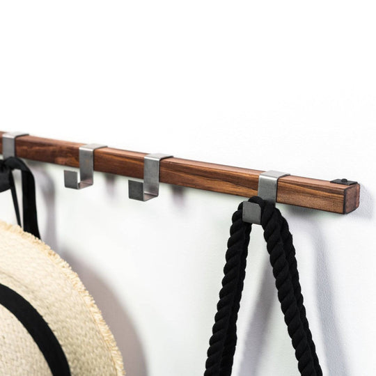 Wall hanger with 5 metal hooks - EWART WOODS
