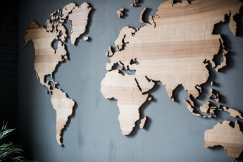 Wall Map of the World - EWART WOODS