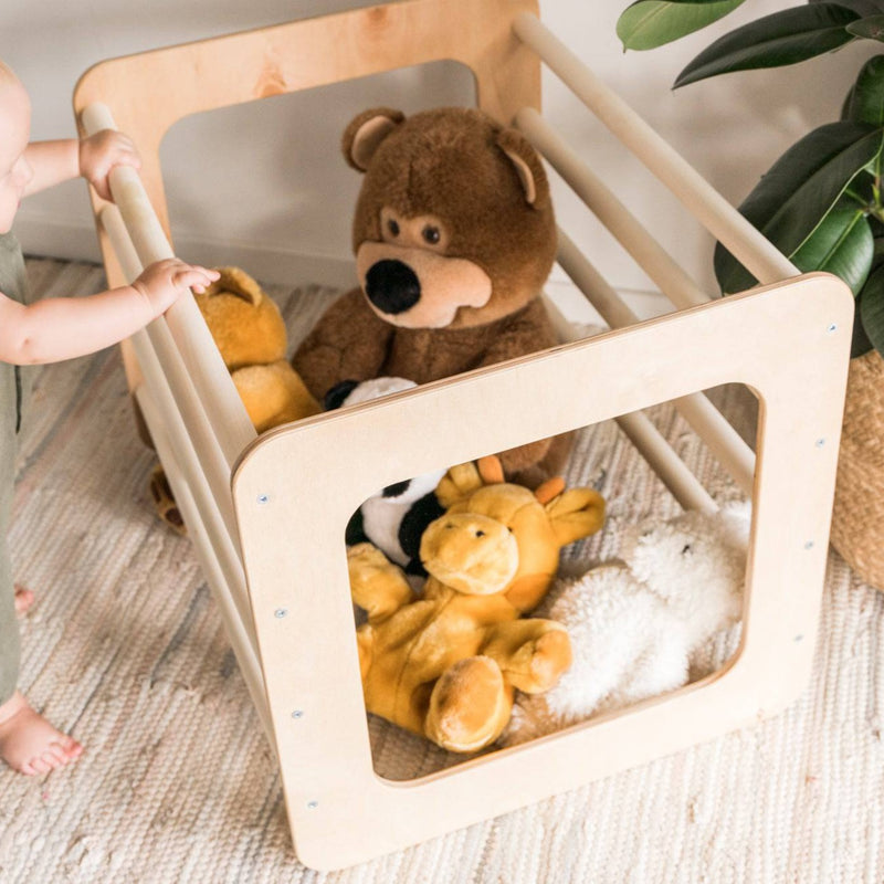Toddler wooden climbing square gym frame kids Montessori activity cube