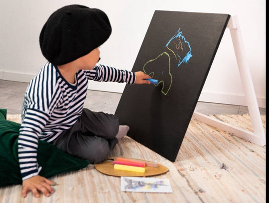 Wooden kids chalkboard easel - EWART WOODS
