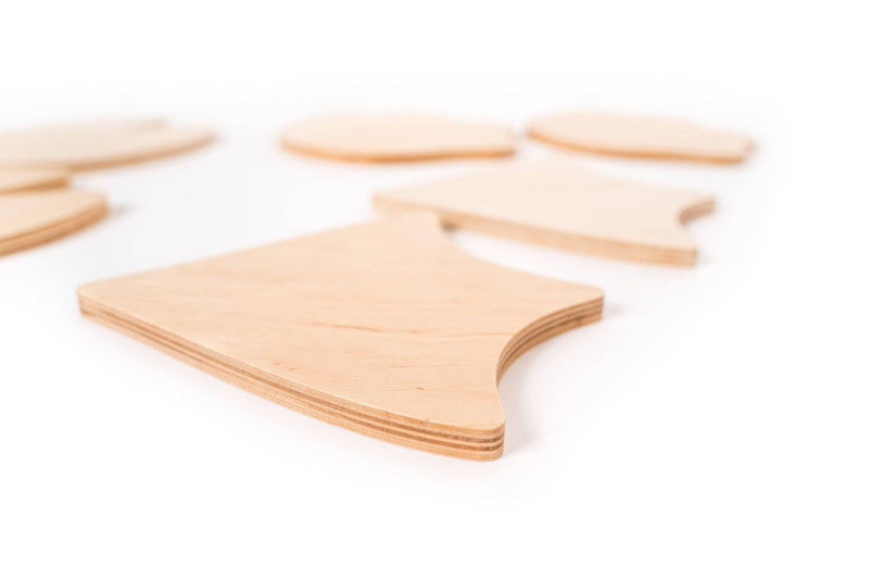 Kids balance play set wooden animal footprint stepping stones