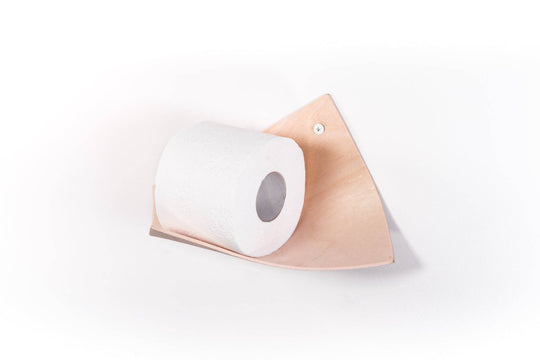 Wood toilet paper roll holder (leaf) - EWART WOODS